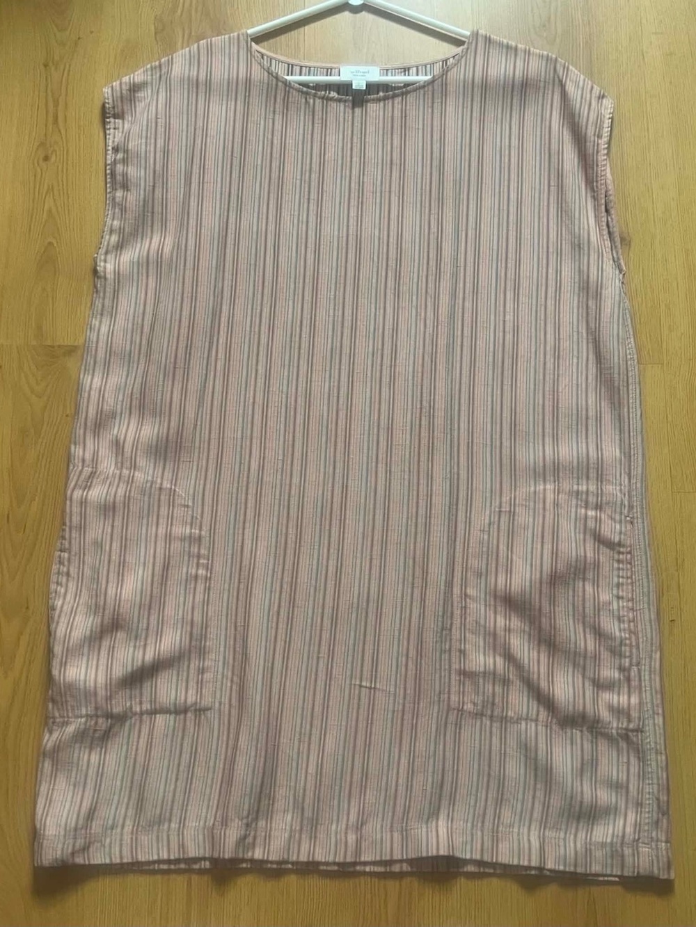 Wilfred Sleeveless Striped Tunic in Blush and Cream